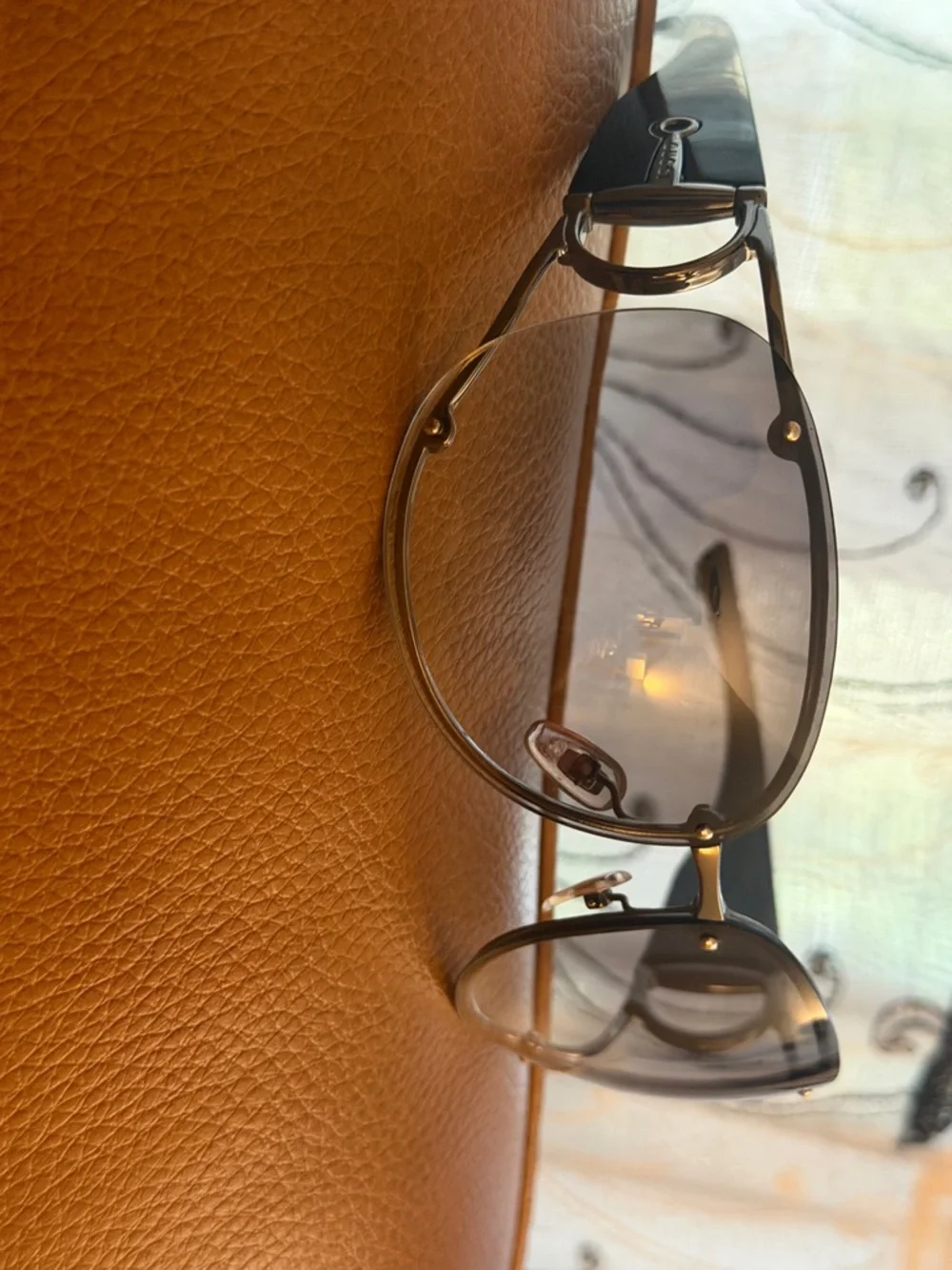 Gucci rimless shield Black Frame Gray Gradient Lens Sunglasses - Picture 4 of 16
